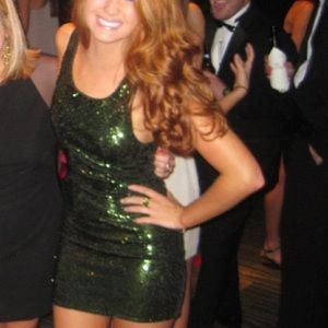 Alice and Olivia hunter green sequin dress